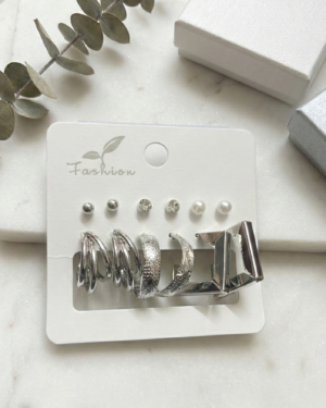 Silver Luxe Earring Combo Set
