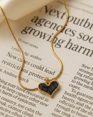 Midnight Heart Pendant Necklace