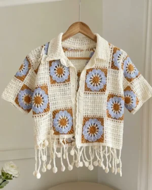 Bohemian Cropped Crochet Top