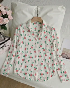 Zesty Summer Long Sleeve Printed Shirt