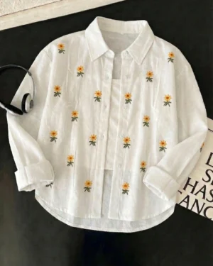 Daisy Embroidery Shirt