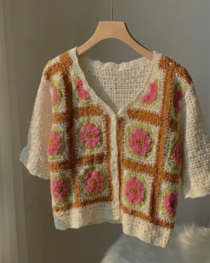 Willow Bloom Crochet Cardigan