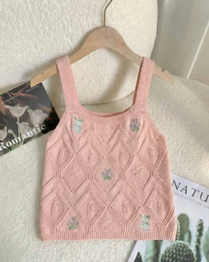 Blossom Argyle Knit Top