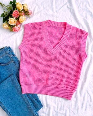 Pixel Pink V - Neck Vest