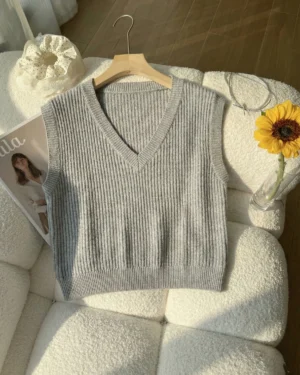 Slate Gray Knit Vest