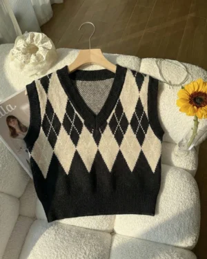 Monochrome Manor Knit Vest