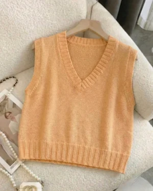 Sun-Kissed Melon Knit Vest